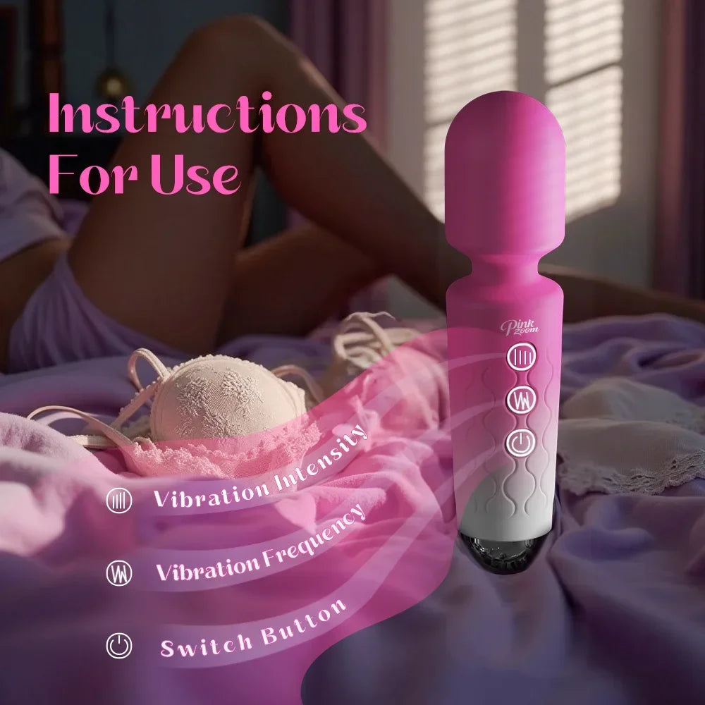 Powerful AV Vibrator 20 Speeds Clitoris Stimulator Magic Wand G spot Massager Adult Female Masturbator Adult Sex Toys for Women