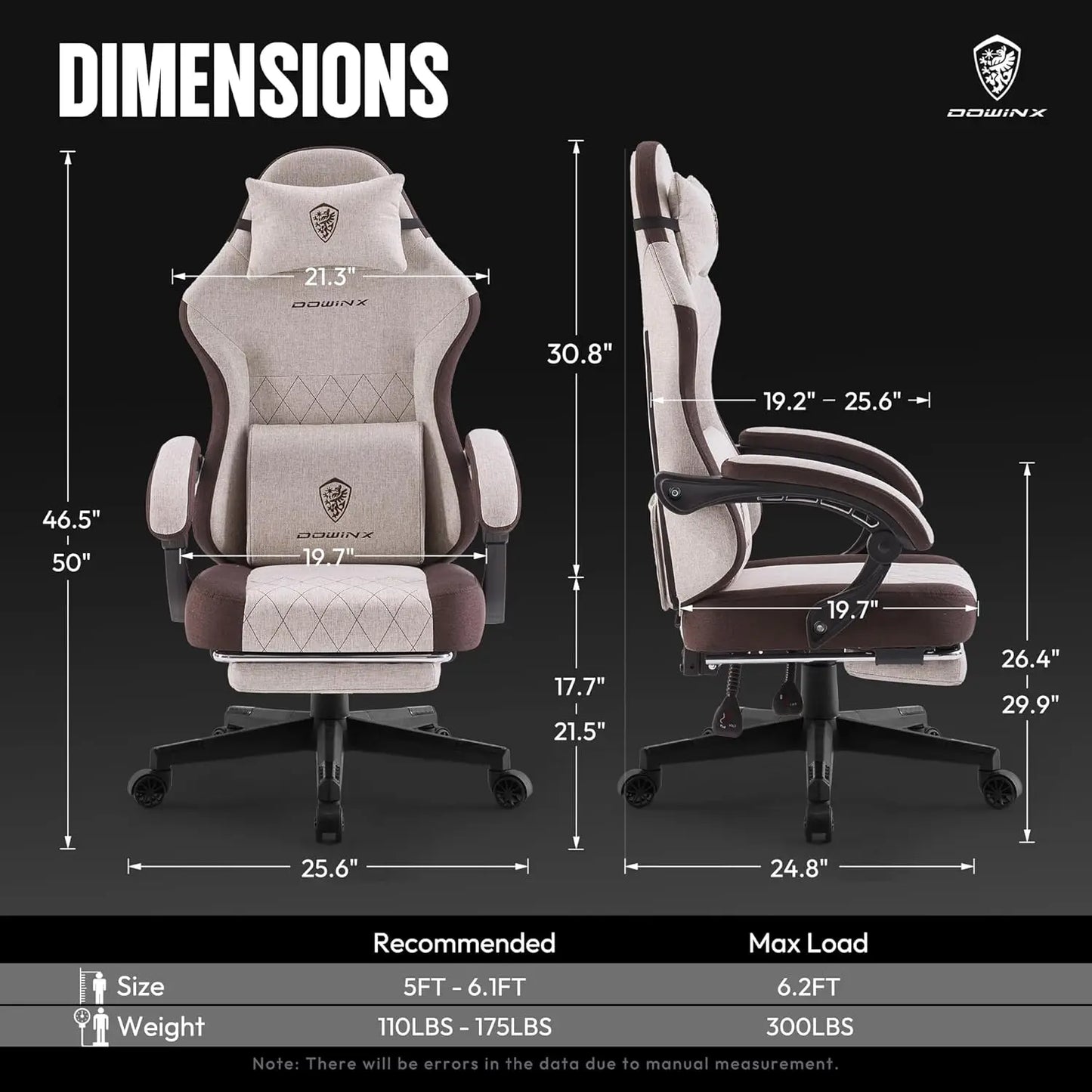 Gaming Chair Fabric with Pocket Spring Cushion, High Back Ergonomic Computer Chair with Footrest for Adults