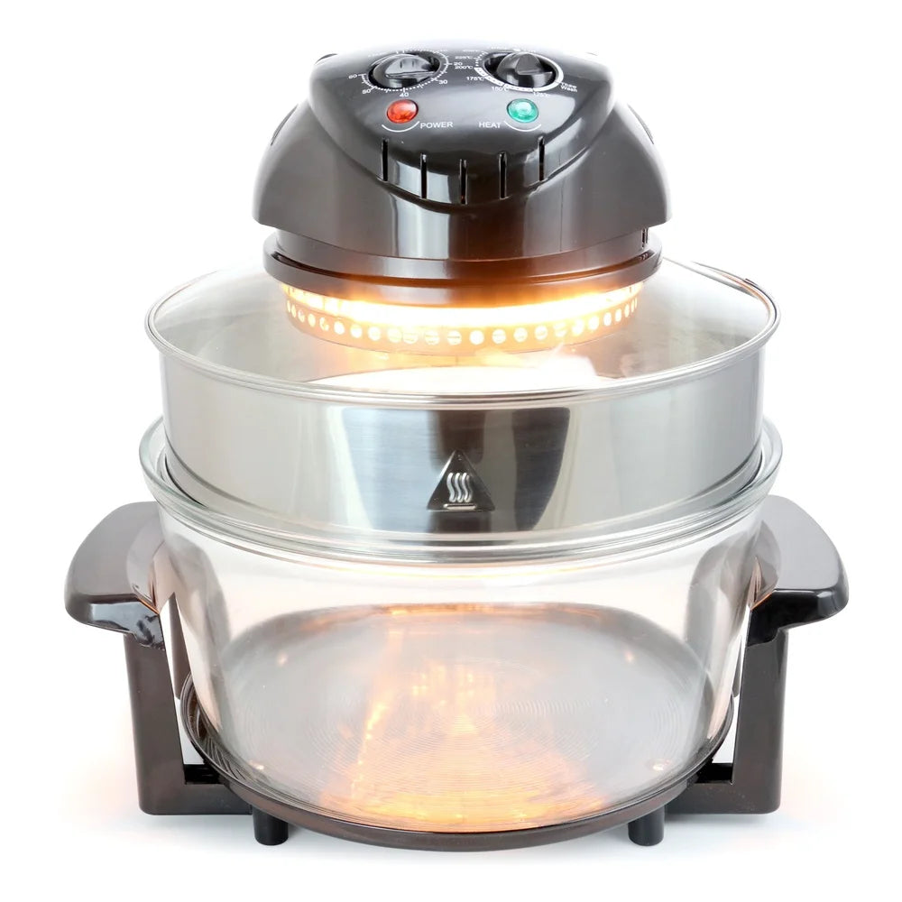 Oil Free Halogen Oven Air Fryer Rotisserie Roaster 14.25 Inch Multifunctional Countertop Cooking Appliance Automatic Shut Off