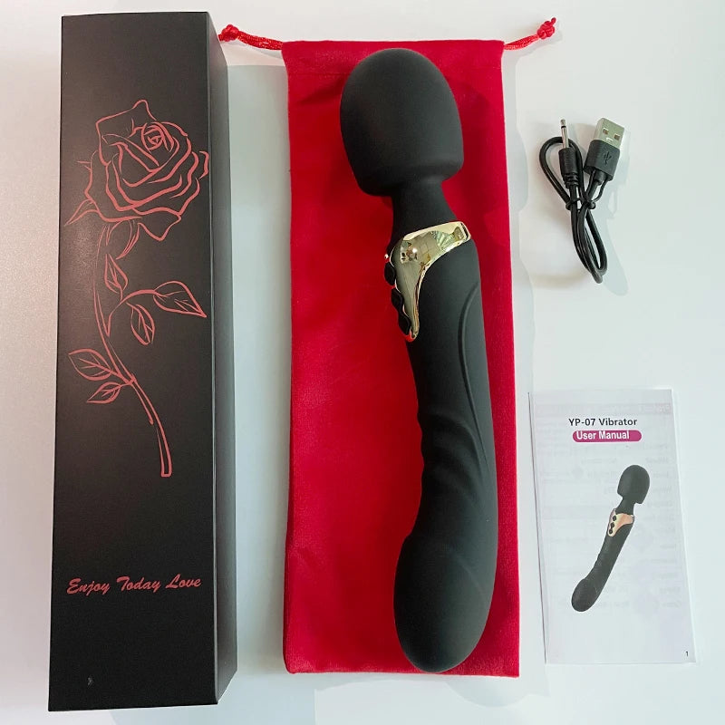 Powerful AV Vibrator, Dildos Magic Wand for Women, 10 Modes Clitoris Stimulator, G Spot Vagina Massager Adult Sex Toys for Woman