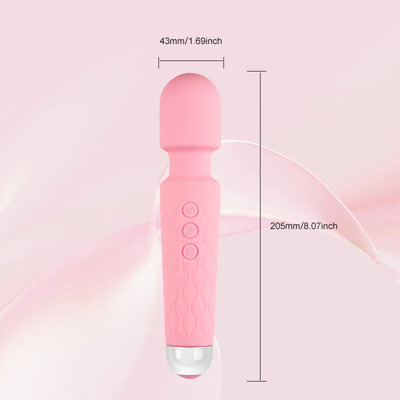 Vibrator for Women – 360° Bendable Rechargeable, 8-Speed and 20 Mode Silicone Wand for Clitoris & G-Spot Stimulation