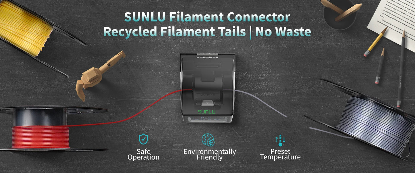 Filament Connector For FC01 1.75mm filament, easy connect For PLA PETG ABS TPU all 3D Printer filament, 200Pcs PTFE Sleeve