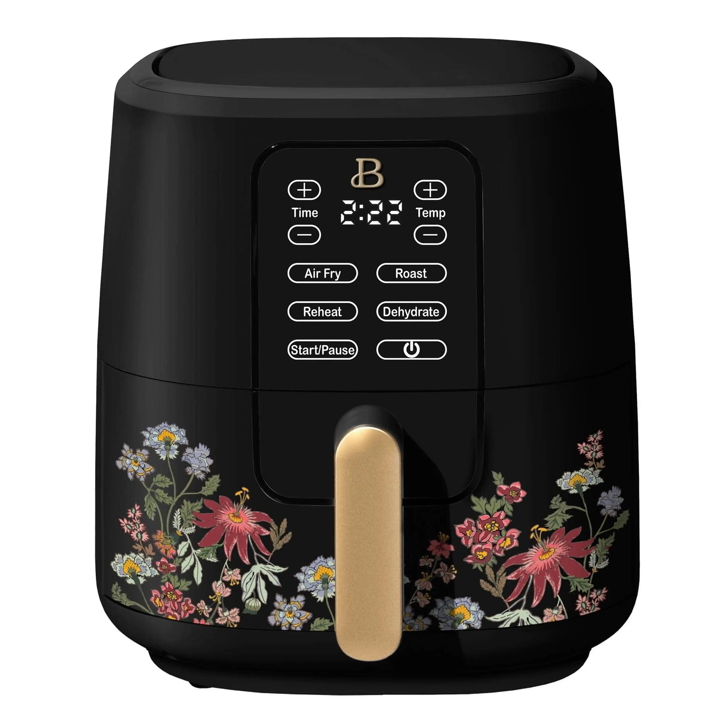 Beautiful 6 Qt Air Fryer with TurboCrisp Technology and Touch-Activated Display, Black Sesame by Drew Barrymore