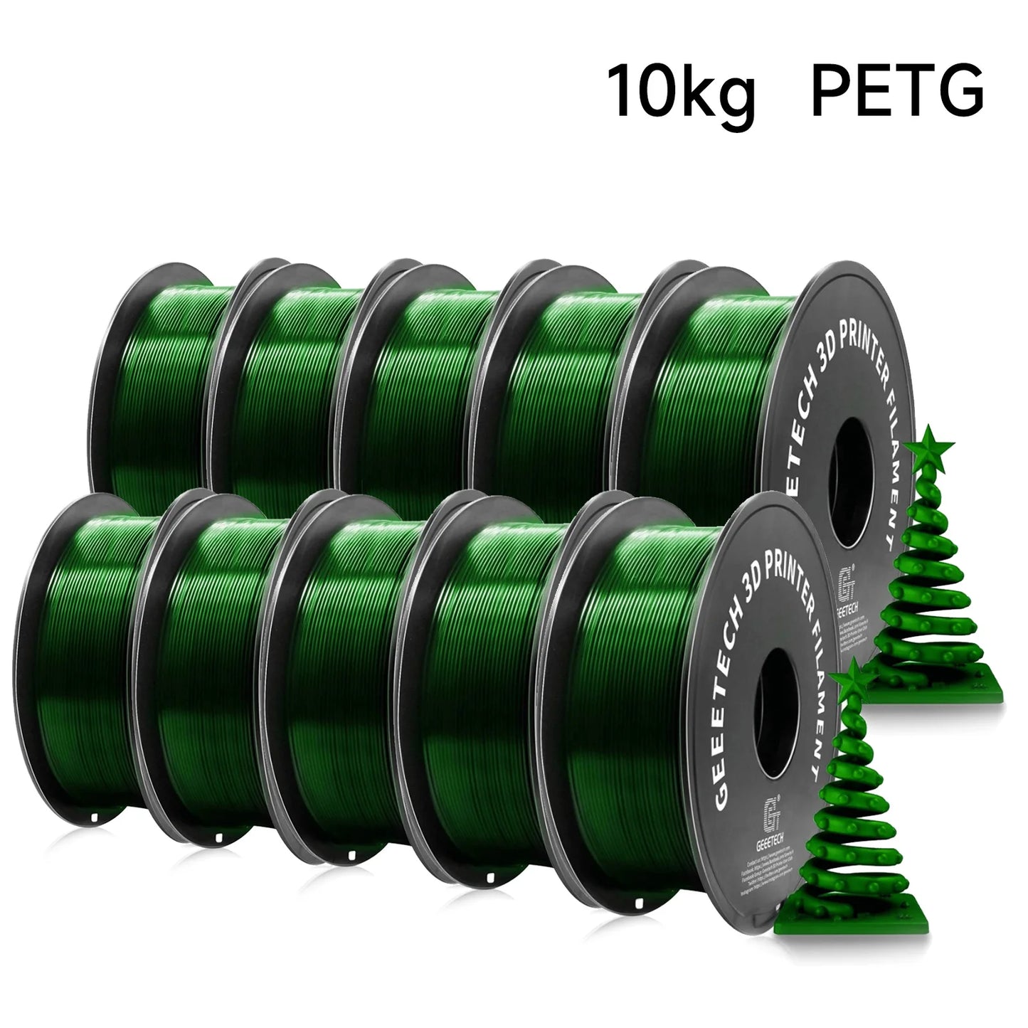 PETG 10kg 1.75mm Filament 3d print wire Vacuum Packaging Local Warehouses Colorful Plastic for most FDM 3D printer