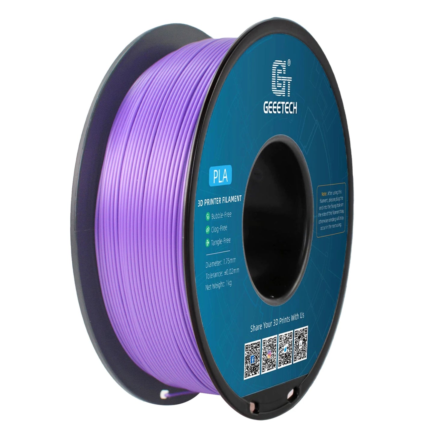 Standard PLA Filament 1kg 1.75mm 3D Printer Plastic Material, Accuracy 0.03mm, Fit Most FDM Printer