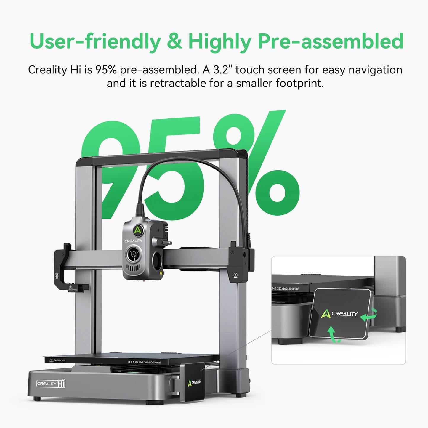 Hi Combo 3D Printer Support Multi-Color 3D Printing Fully Automated Filament Detection All Metal Frames 3D Priner