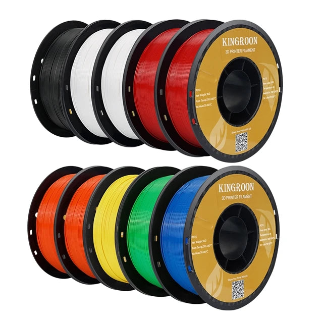 KINGROON PETG 3D Printer Filament 1.75mm 5KG 10KG Mix Color 3D Printing Material 1kg/roll petg Plastic For FDM 3dprinter