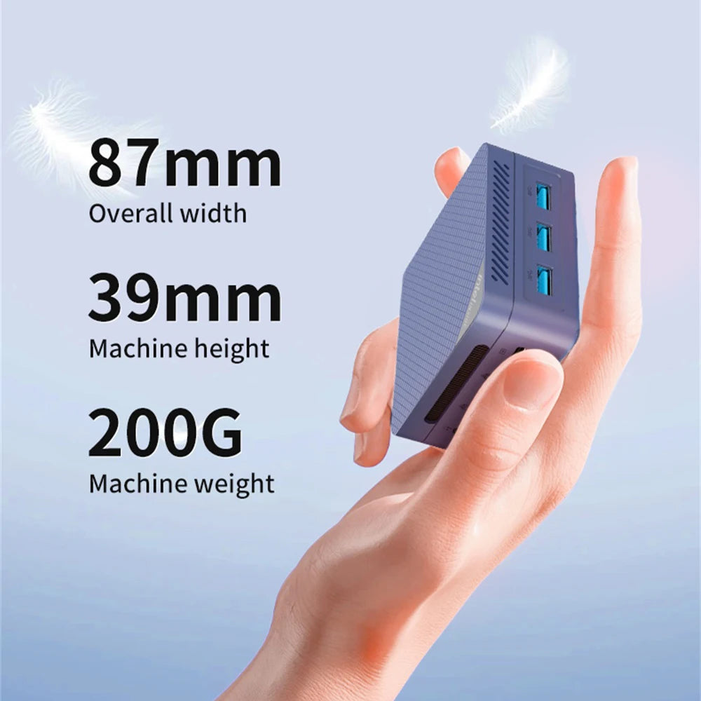 Pro Mini PC Intel Twin Lake N150 Processor LPDDR5 12GB RAM 512GB ROM Windows 11 Pro WiFi 5 BT5.2 Desktop Computer