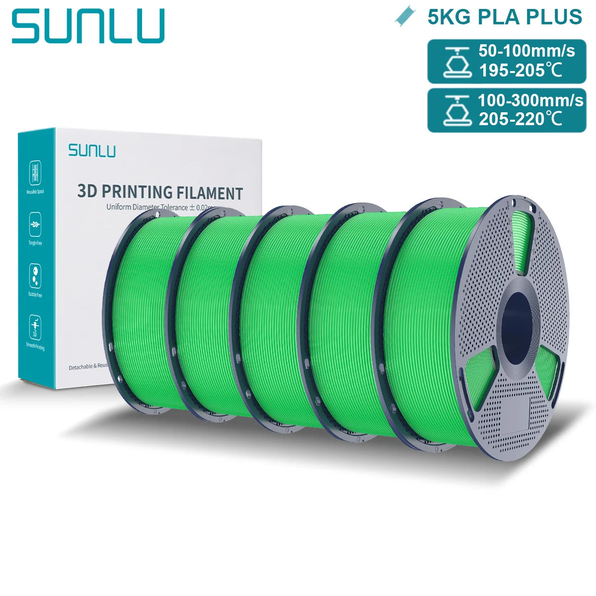 Pla Plus 3D Filament 1.75mm Good Toughness Multicolor Neatly Wound PLA+ Filaments for FDM 3D Printing Materials 5KG