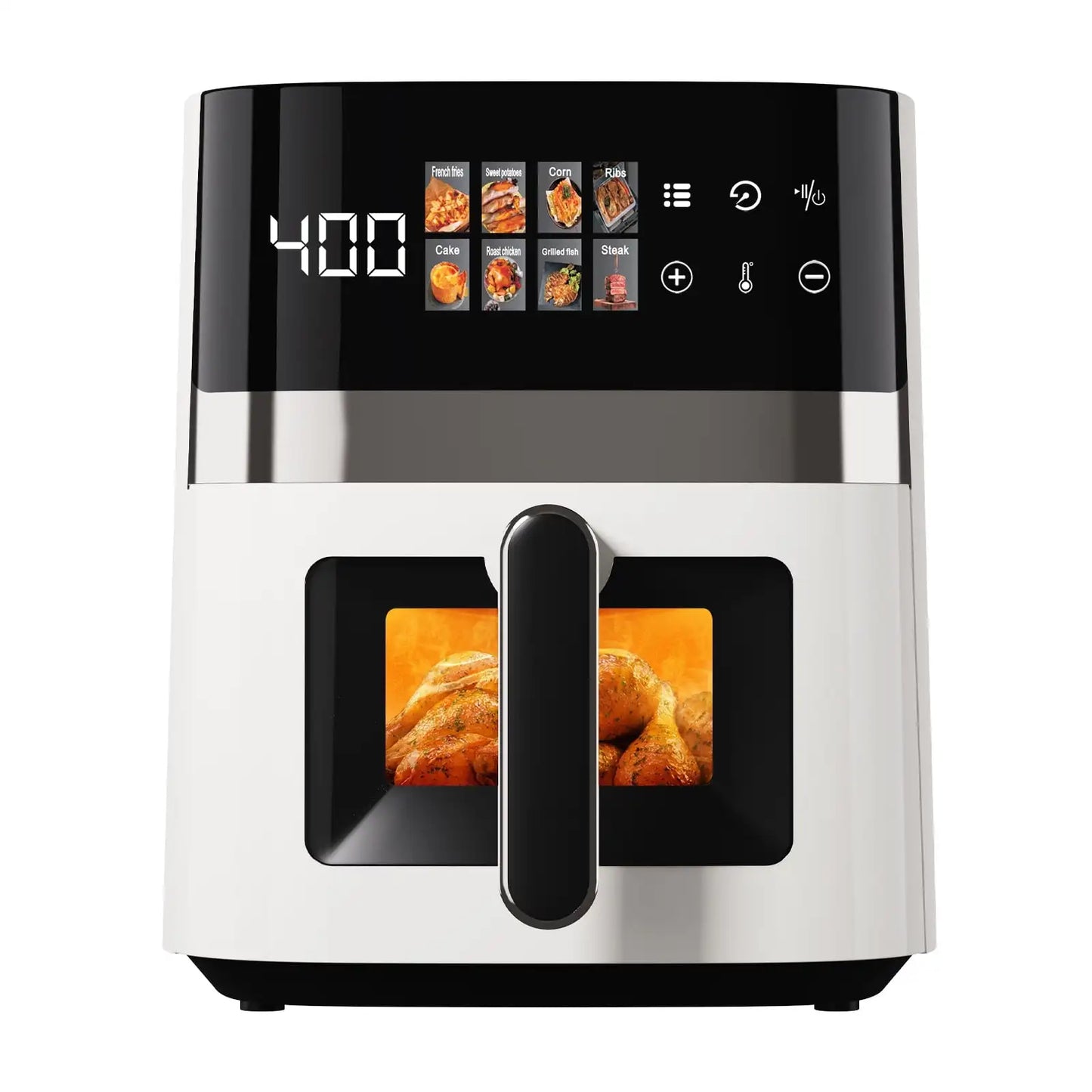 6QT Air Fryer, 8-in-1 Electric Hot Oven with Digital LED Touchscreen, Visible Window, 1500W, New