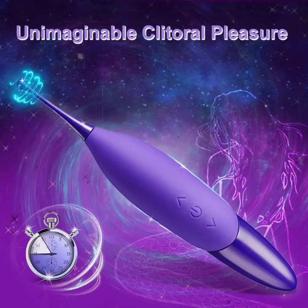 Mini Clitoris G Spot Vibrator for Women, 3 Attached Silicone Heads, Penis Clitoral Stimulator Wand 10 Vibrations Dildo Sex Toys 18