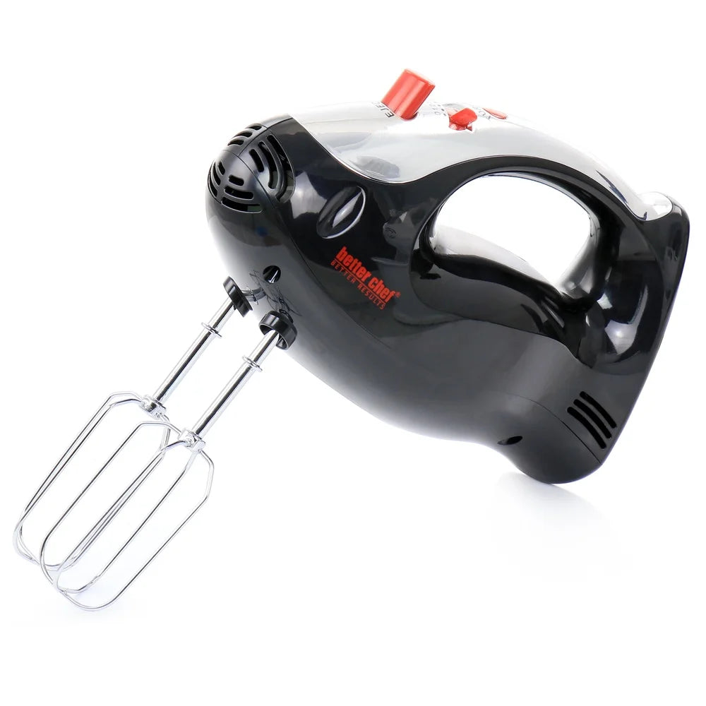 200 Watt Stand Mixer, Hand Mixer with Mixing Bowl, Ergonomic Handle, 5 Speed, Interchangeable Beaters Dough Hooks Dishwasher Safe