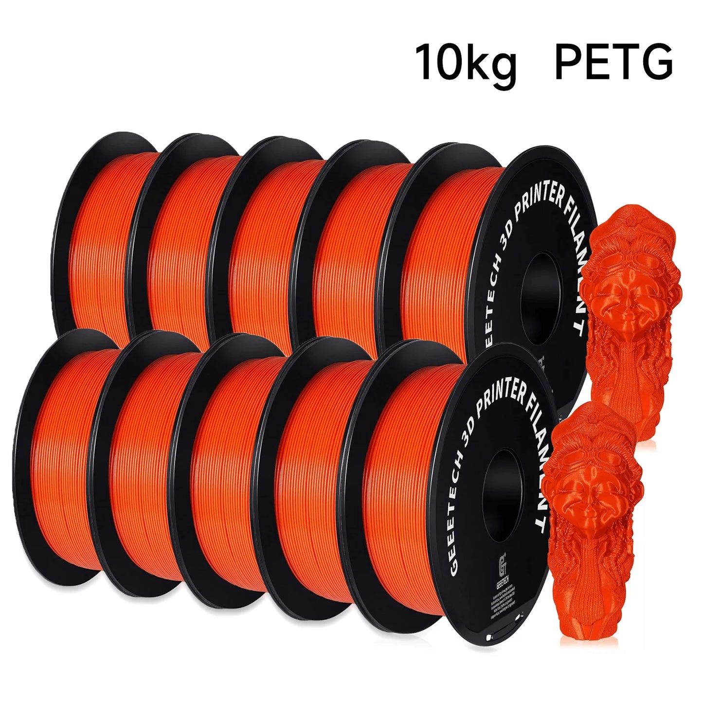 PETG 10kg 1.75mm Filament 3d print wire Vacuum Packaging Local Warehouses Colorful Plastic for most FDM 3D printer