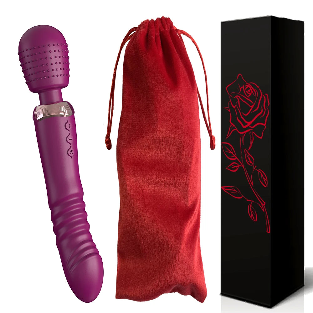Powerful 3 motors, fast Thrusting and Dildos, Vibrator silicone large size Wand, G-Spot Massager Sex Toy For Couple Stimulator