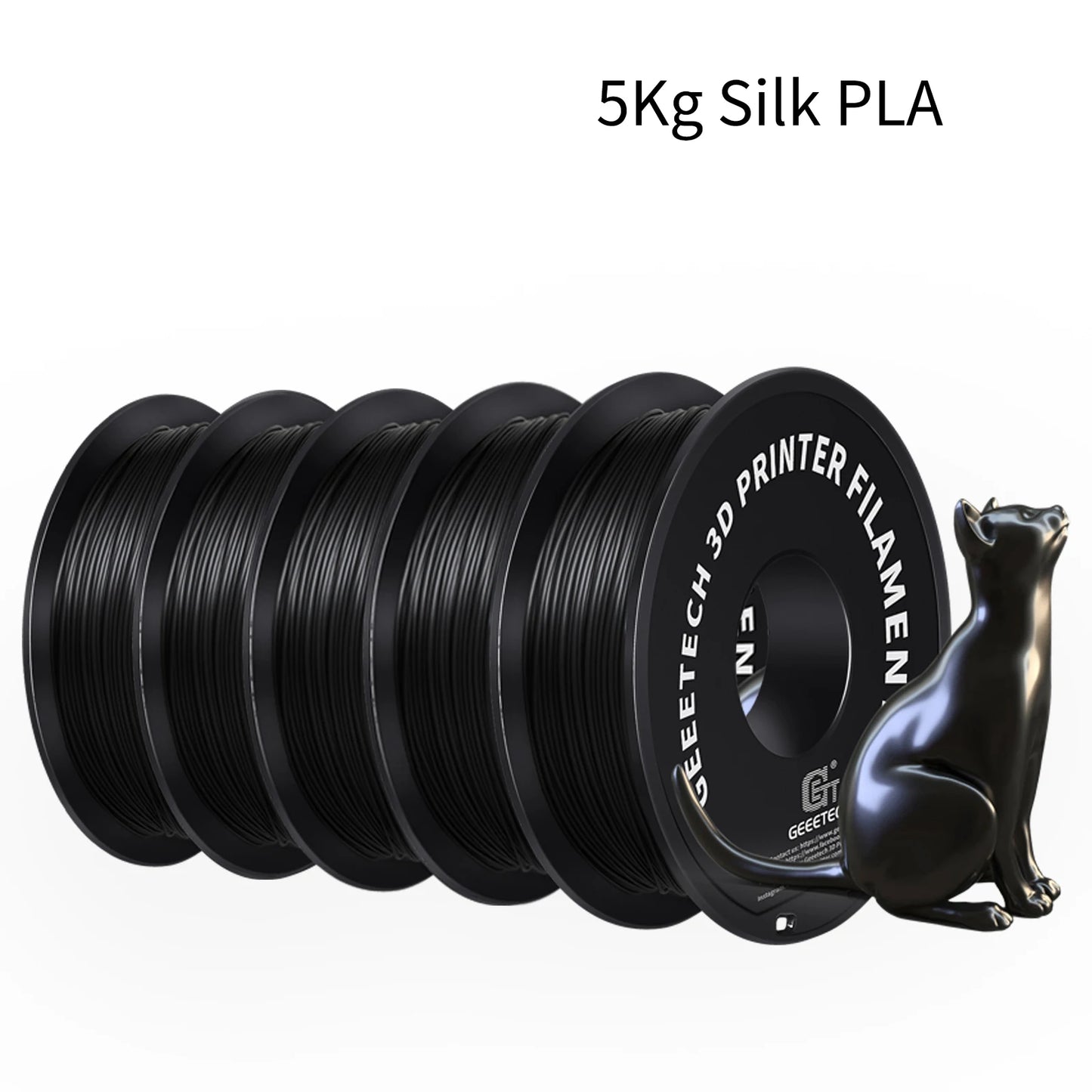 5Kg 3D Silk PLA Filament 1.75mm High Gloss Surface Neat Wrapped Dimensional Accuracy /-0.02mm Vacuum Packaging