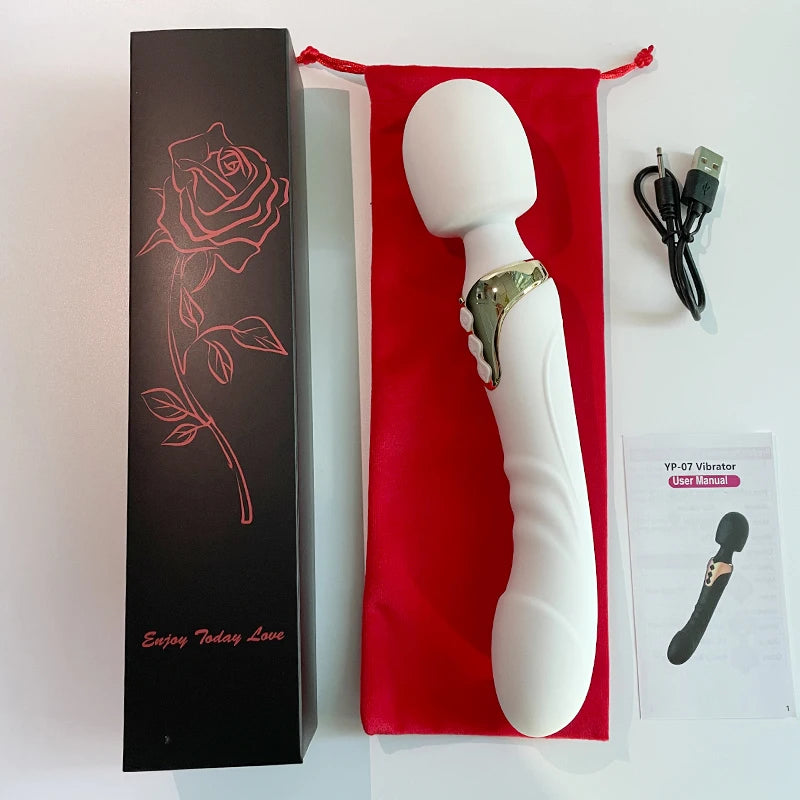Powerful AV Vibrator, Dildos Magic Wand for Women, 10 Modes Clitoris Stimulator, G Spot Vagina Massager Adult Sex Toys for Woman