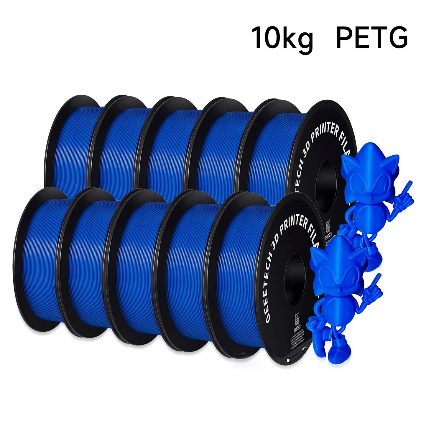 PETG 10kg 1.75mm Filament 3d print wire Vacuum Packaging Local Warehouses Colorful Plastic for most FDM 3D printer