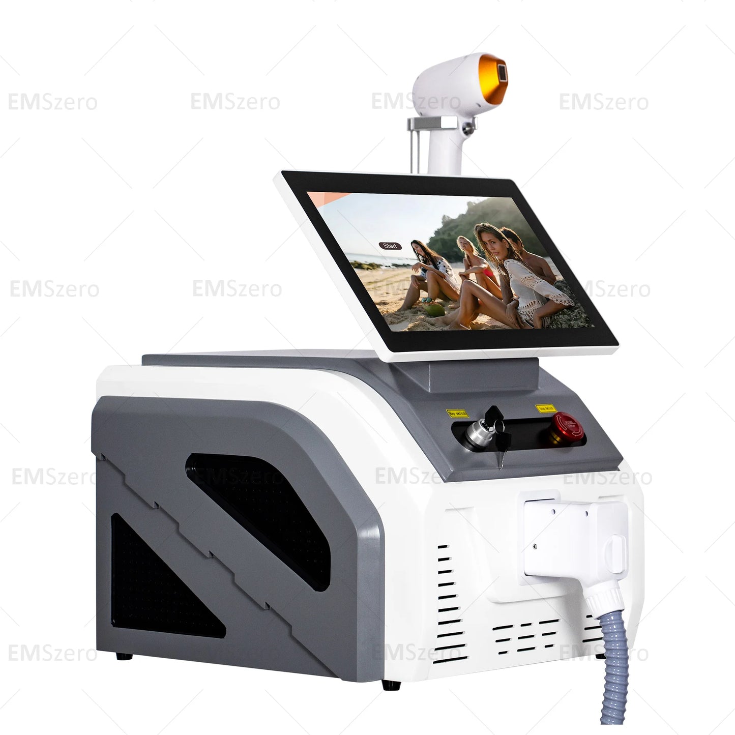 Diode Laser Hair Removal, Professional Machine, Painless Cooling, Permanent Lazer Hair Removal, 3 Wavelengths 755 808 1064