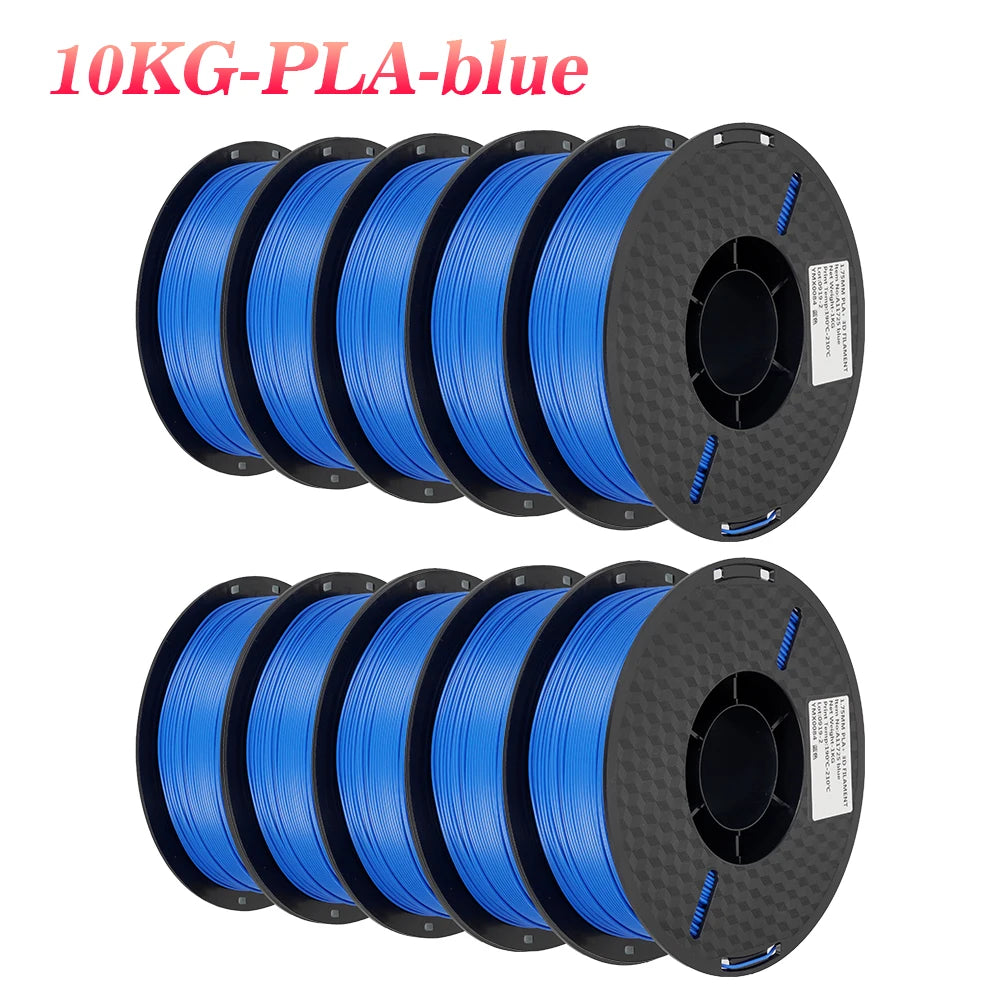 KINGROON 22LBS PETG or PLA filament 3D Printer Filament 10 Rolls 1KG 1.75MM Eco-Friendly Good Toughness Mix Color Free Shipping