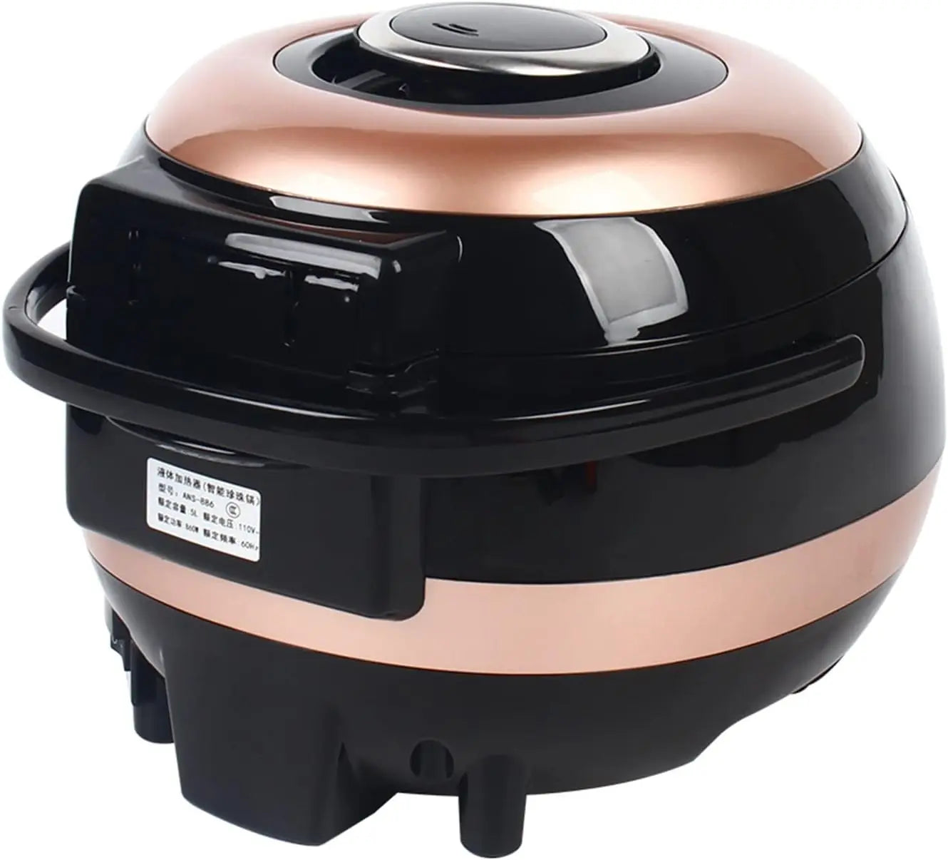 Commercial Fully Automatic Pearl Pot Black Tapioca Cooker Pearl Maker 5L, Touchscreen 110V, for Boba Tea & Bubble Tea & Milk Tea