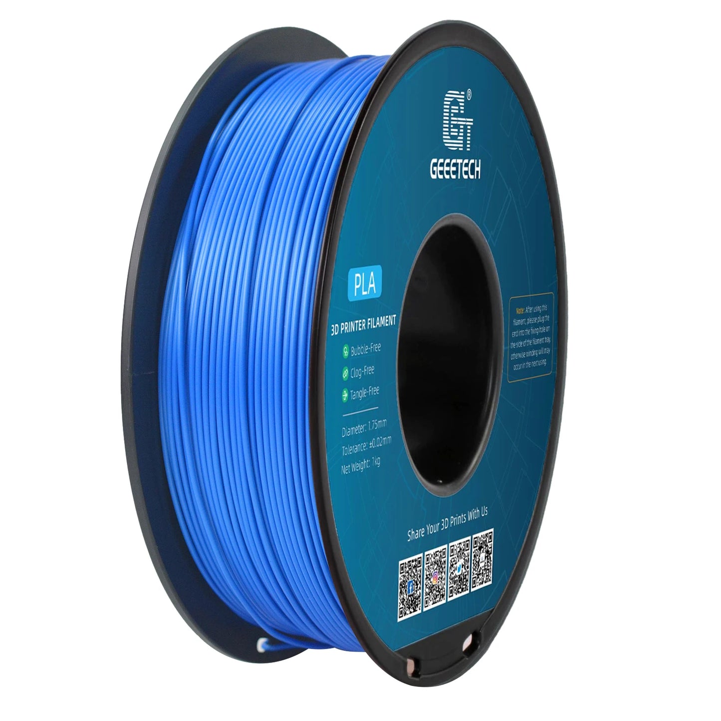 Standard PLA Filament 1kg 1.75mm 3D Printer Plastic Material, Accuracy 0.03mm, Fit Most FDM Printer