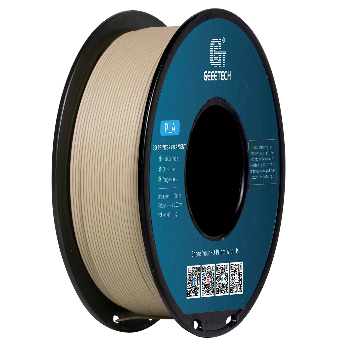 Standard PLA Filament 1kg 1.75mm 3D Printer Plastic Material, Accuracy 0.03mm, Fit Most FDM Printer