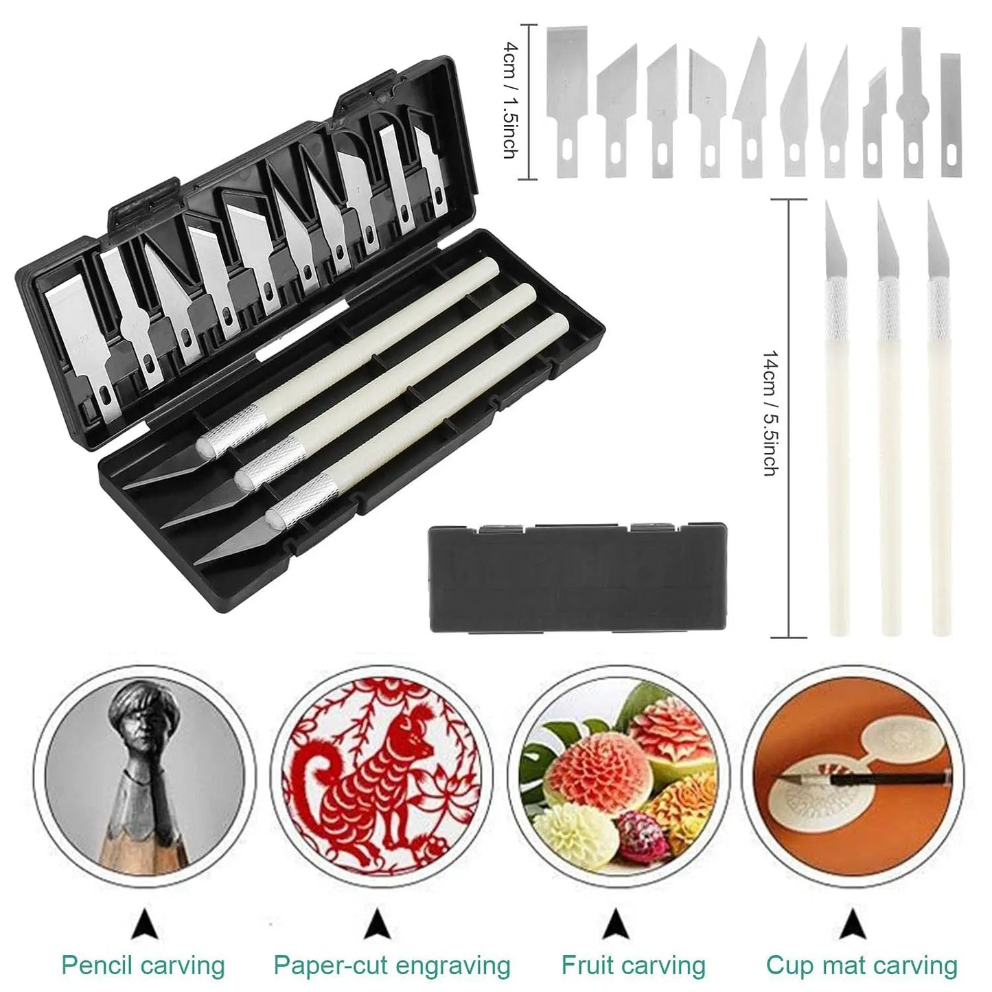 38 Pcs 3D Model Grinding Tool, Deburring Engraving Knife Kit, Carving Tool, DIY File Cutter, Scraper Trimming Tool 3D Print Tool Kit