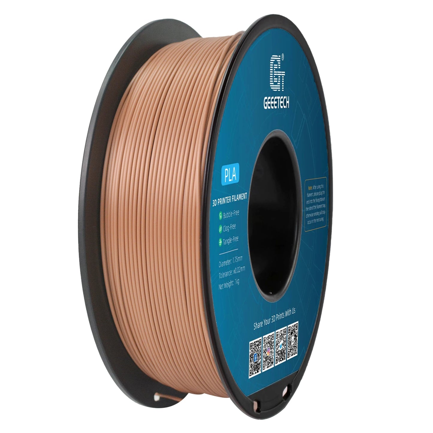 Standard PLA Filament 1kg 1.75mm 3D Printer Plastic Material, Accuracy 0.03mm, Fit Most FDM Printer