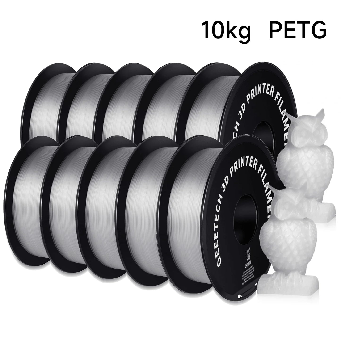 PETG 10kg 1.75mm Filament 3d print wire Vacuum Packaging Local Warehouses Colorful Plastic for most FDM 3D printer