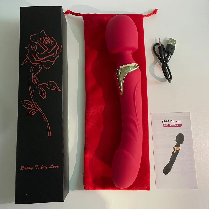 Powerful AV Vibrator, Dildos Magic Wand for Women, 10 Modes Clitoris Stimulator, G Spot Vagina Massager Adult Sex Toys for Woman