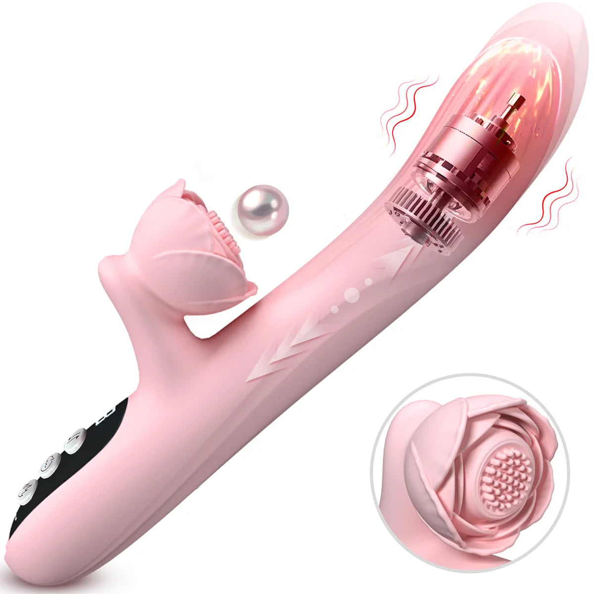 Heating Clitoral Massager, Vibrator Dildo G-Spot Stimulation, Thrust Telescopic Penis, Sexy toy, Vibration Mode Female Adult Toys 18+
