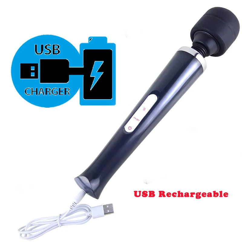 Powerful Magic Wand Vibrators for Women, Clitori Stimulator, Big AV Stick Vibrator,Female G Spot Massager Adult Sex Toys for Woman