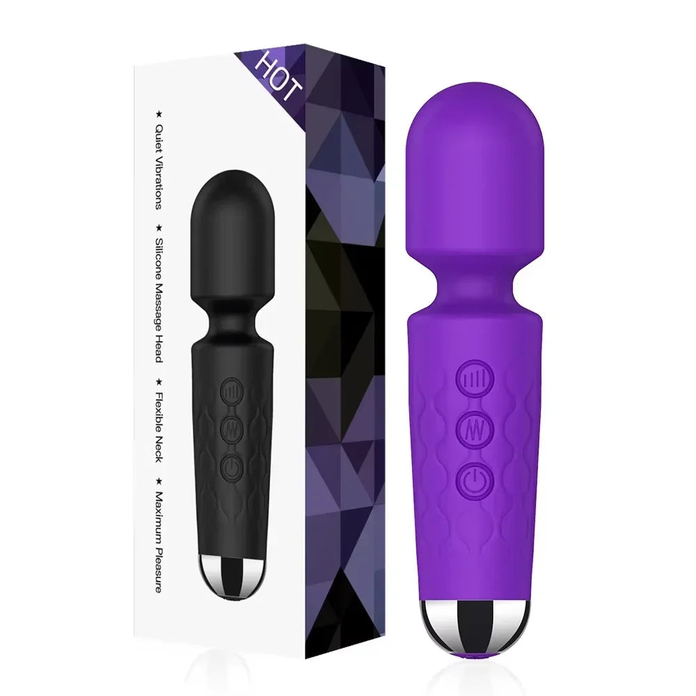 Powerful AV Vibrator 20 Speeds Clitoris Stimulator Magic Wand G spot Massager Adult Female Masturbator Adult Sex Toys for Women