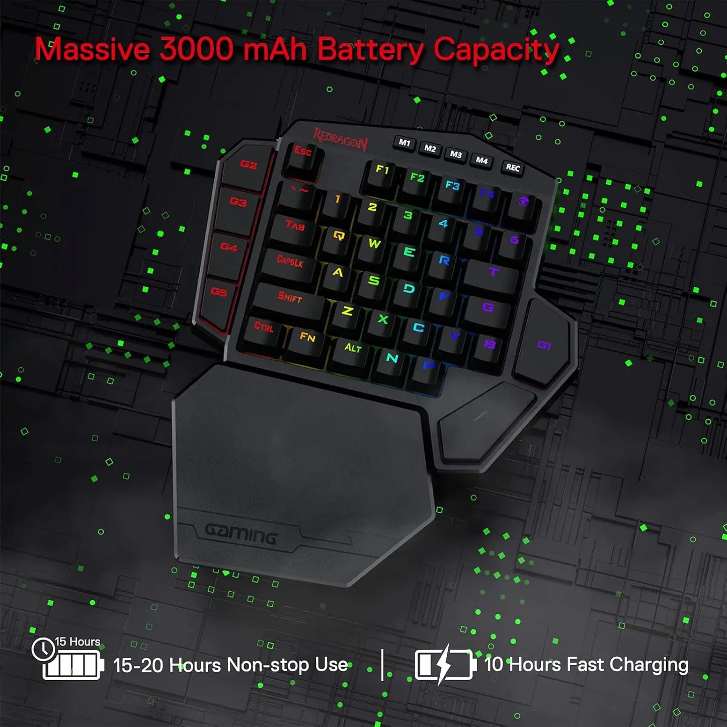 K585 PRO Wireless 42 Keys Hot-Swappable 3-Mode One-Handed Mechanical Gaming Wrist Support Keyboard