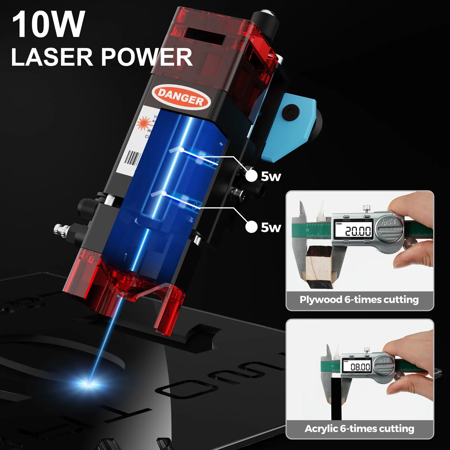 TTS-55 40W Laser Engraver Machine DIY Frame Fast High Precision Cut For Metal Wood Stainless Steel Cutter TTTS-10 PRO
