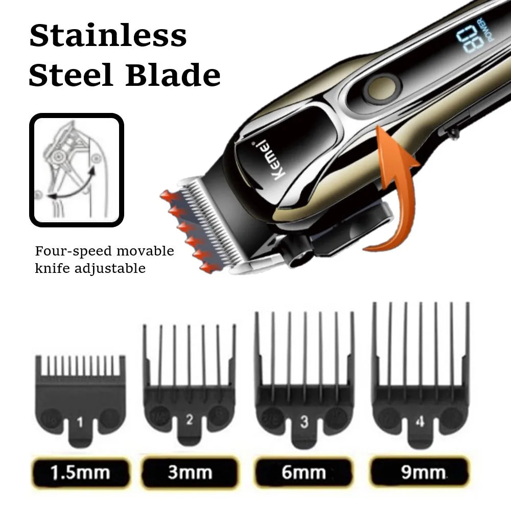 Clipper Electric Hair Trimmer for men, Electric shaver professional, Men's Hair cutting machine, Wireless barber trimmer