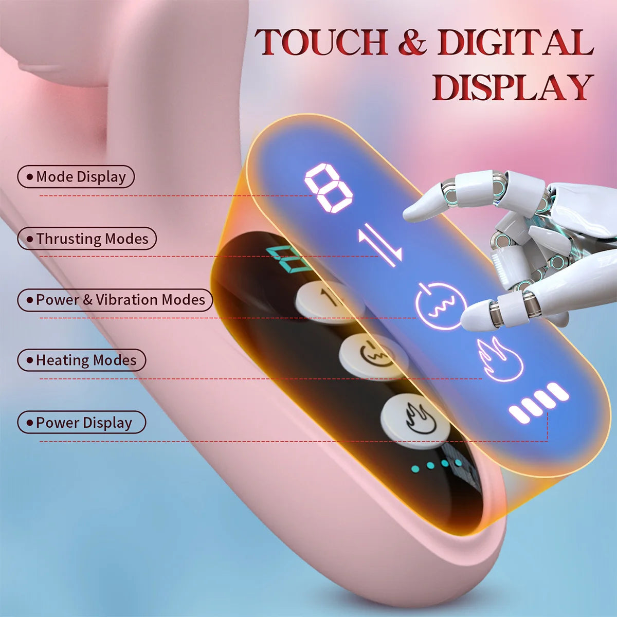 Heating Clitoral Massager, Vibrator Dildo G-Spot Stimulation, Thrust Telescopic Penis, Sexy toy, Vibration Mode Female Adult Toys 18+