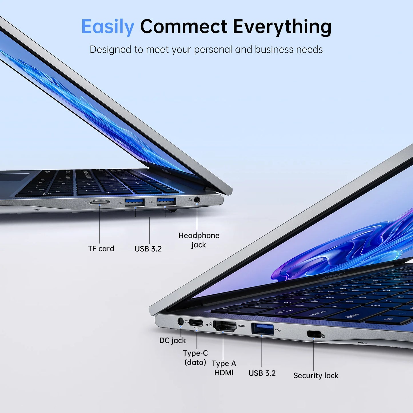 17.3inch Laptop with High Performance Quad Core-12th Alder Lake N97 Laptop Computer Spacious Storage 16GB RAM 512GB ROM