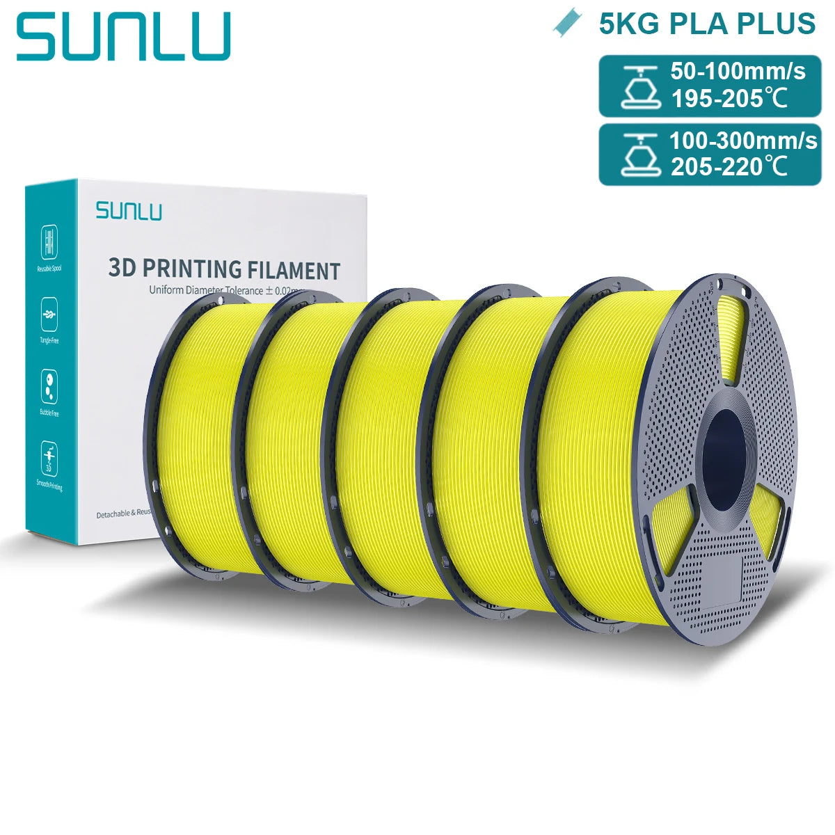 Pla Plus 3D Filament 1.75mm Good Toughness Multicolor Neatly Wound PLA+ Filaments for FDM 3D Printing Materials 5KG