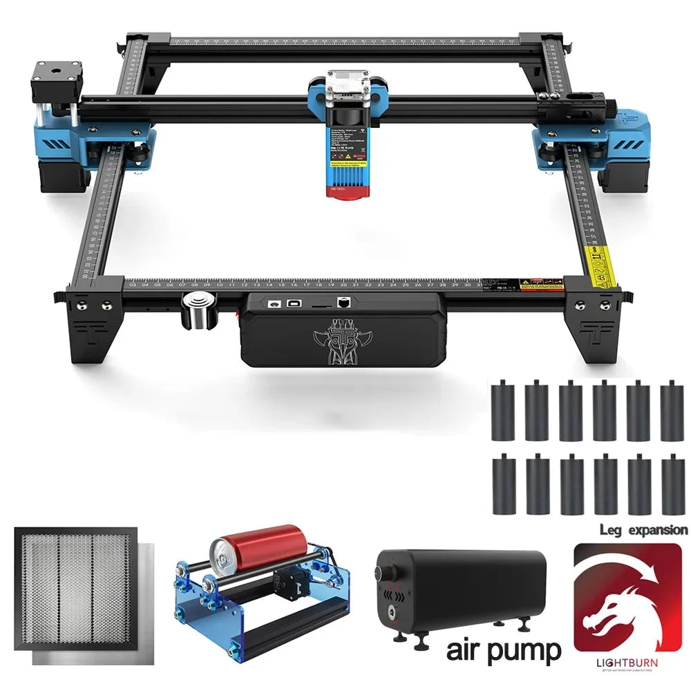 TTS-55 40W Laser Engraver Machine DIY Frame Fast High Precision Cut For Metal Wood Stainless Steel Cutter TTTS-10 PRO