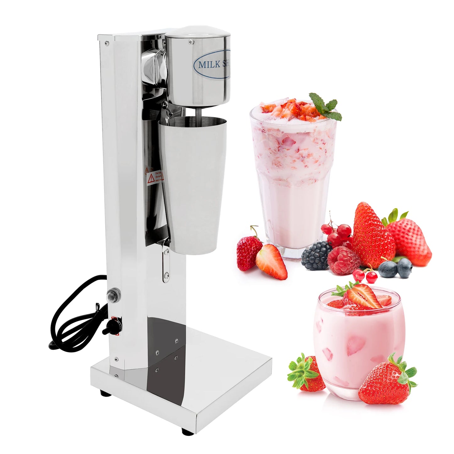 650ML Commercial Milk Shake Machine, Stainless Steel, 18000rpm Milk Cream Mixer