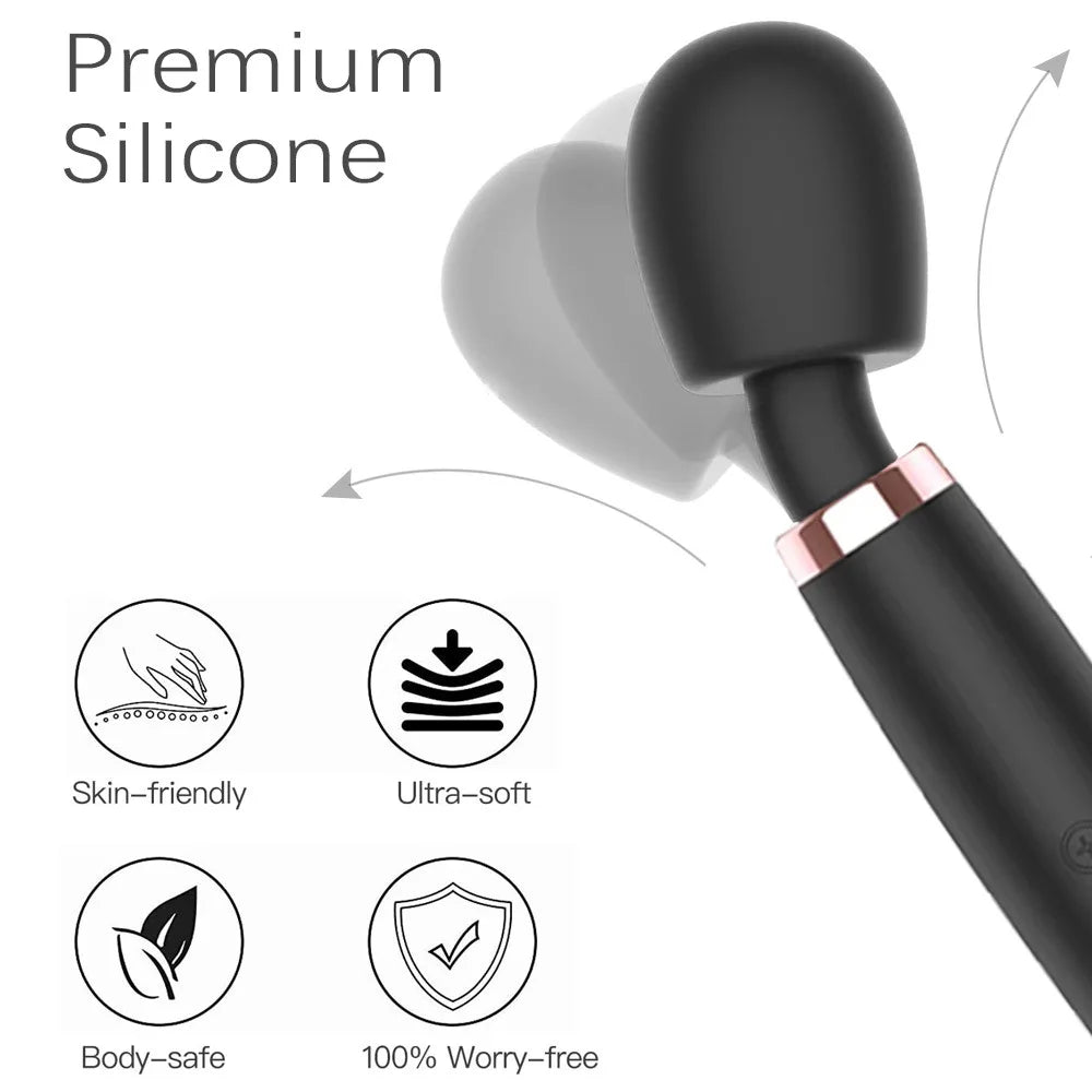 Heating Vibrator, Powerful Dildo, AV Magic Wand, G-Spot Massager, Sex Toys for Women, Couples, Clitoris Stimulate Goods for Adult