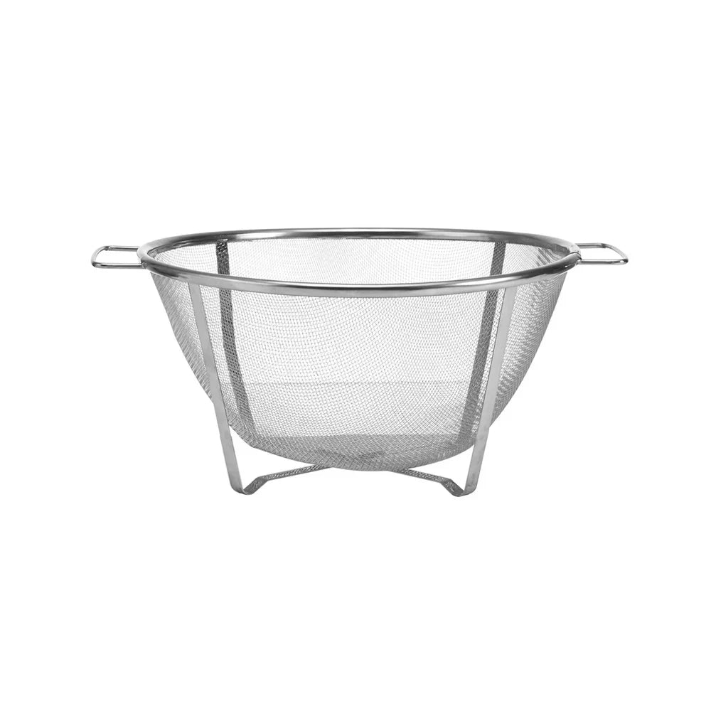 Classic Stainless Steel Strainer Basket Wire Mesh Pasta Fruit Vegetable Drainer Dishwasher Safe Cooking Tools Kitchen Gadgets