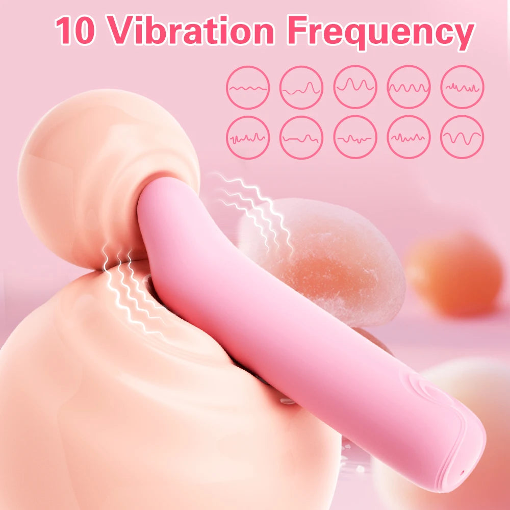 10 Speed Mini Bullet Vibrator for Women, Fast Orgasm Clitoris Stimulator, Rechargeable Female Masturbation Goods, Sex Toy for Adult