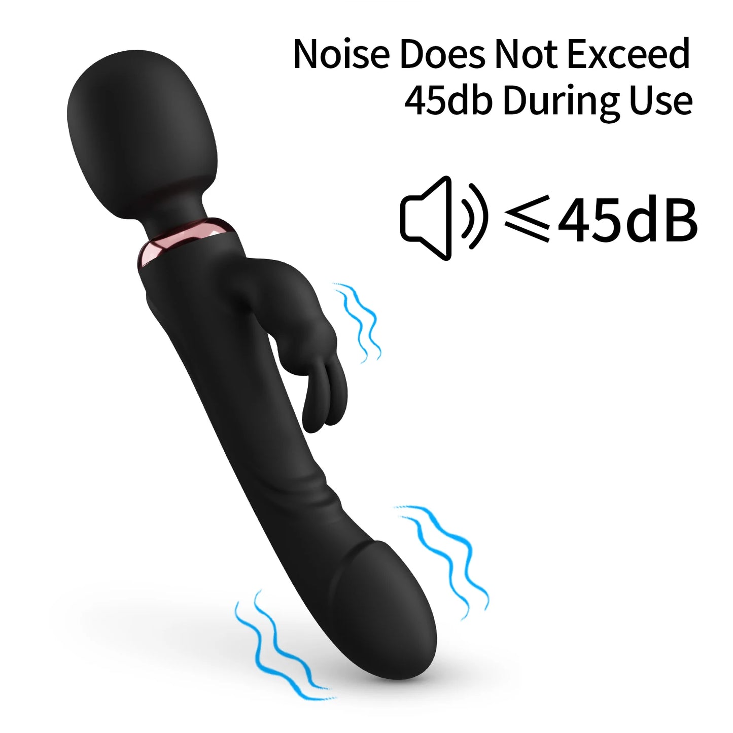 Classic G Spot Rabbit Wand Vibrator, 10 Powerful Vibrating Vagina Dildo, Clitoral, Anal, Stimulate Massager Sex Toy for Women Couple