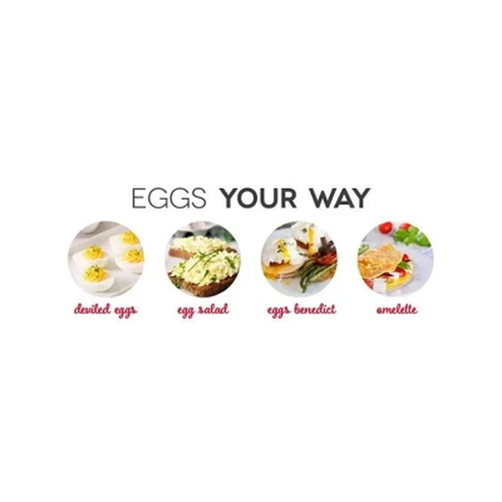 7 Egg Electric Cooker Automatic Shut Off Nonstick Omelette Poaching Tray Dishwasher Safe Compact Kitchen Appliance Boiled Eggs