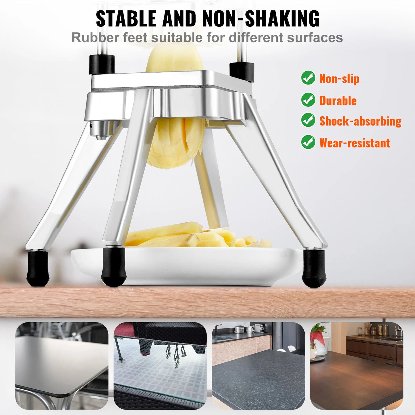 3/8,1/4 Inch Manual Fruit Vegetable Dicer Cutter Commercial Food Cutter Stainless Steel Slicer Home Restaurant Kitchen