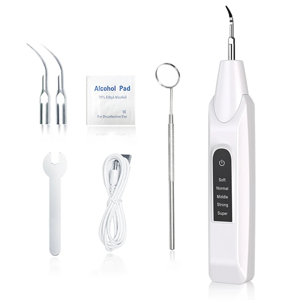 Ultrasonic Dental Scaler Oral Care, Tartar Removal, Calculus Remover Tooth Stain Cleaner LED Light Tooth Whitening Tools Household
