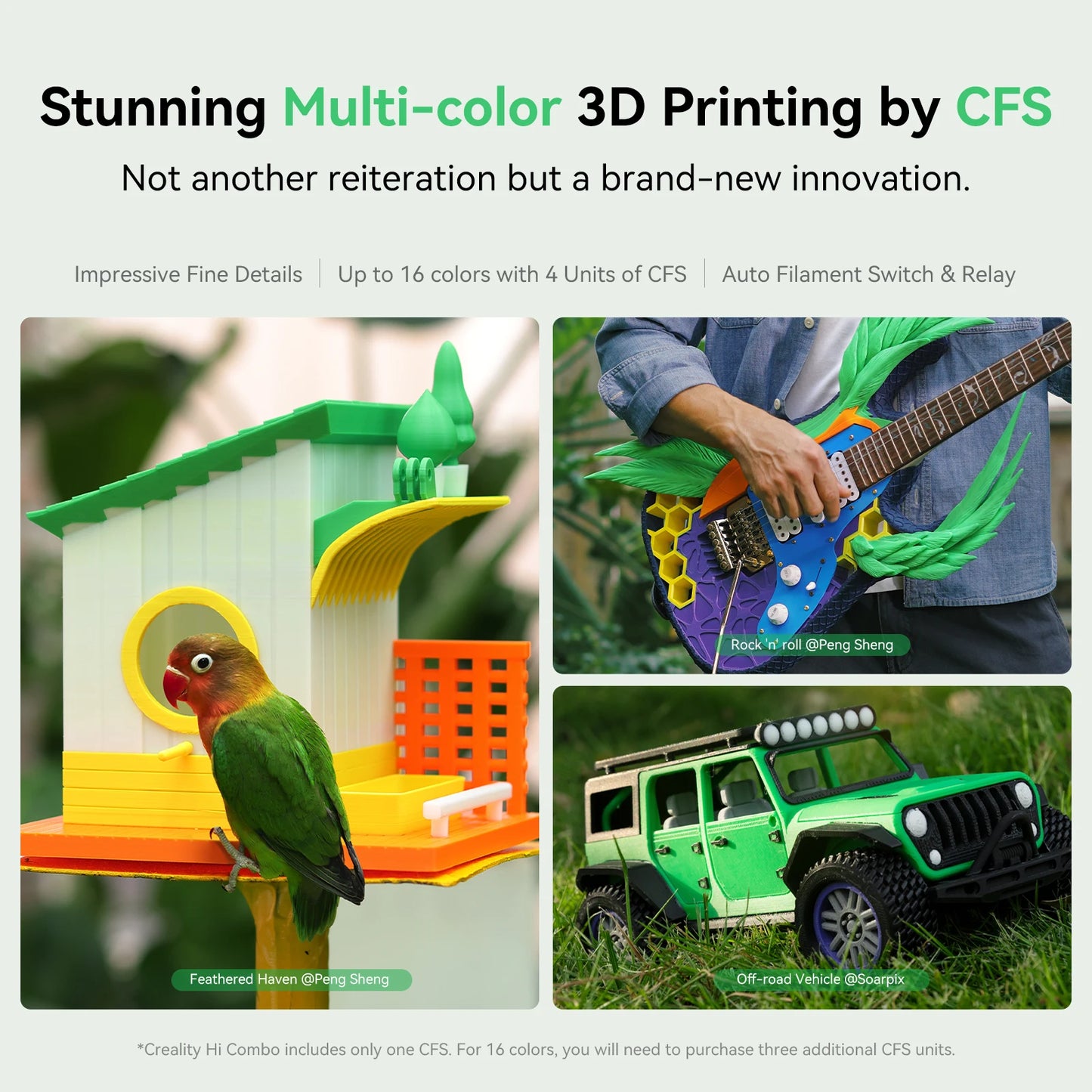 Hi Combo 3D Printer Support Multi-Color 3D Printing Fully Automated Filament Detection All Metal Frames 3D Priner