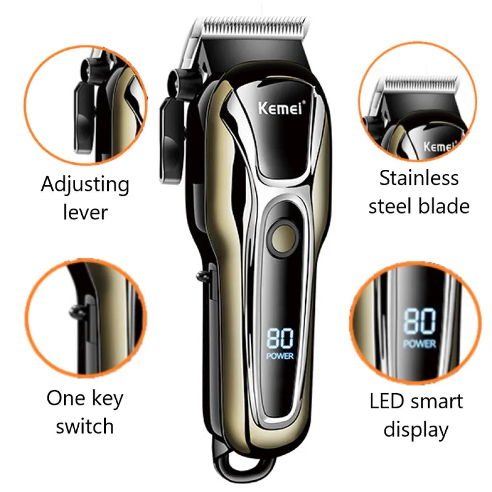 Clipper Electric Hair Trimmer for men, Electric shaver professional, Men's Hair cutting machine, Wireless barber trimmer